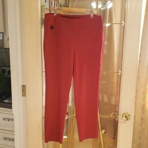 Lisette Montreal Pants Womens Red/Russet Pull On Size 10 Stretchy